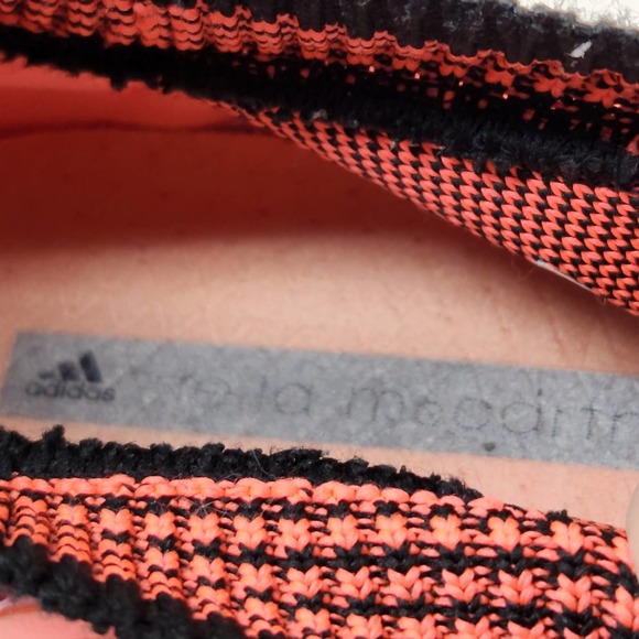 Adidas Stella McCartney Womens Edge Knit Trainer Sneakers 7.5 Pink Black Mid Top - Picture 6 of 9